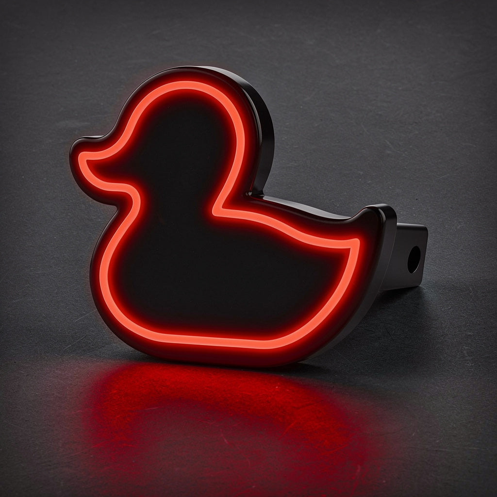 RED LED Duck Jeep Hitch Cover