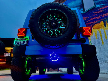 BLUE LED Duck Jeep Hitch Cover