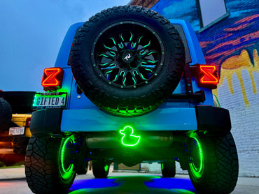 GREEN LED Duck Jeep Hitch Cover